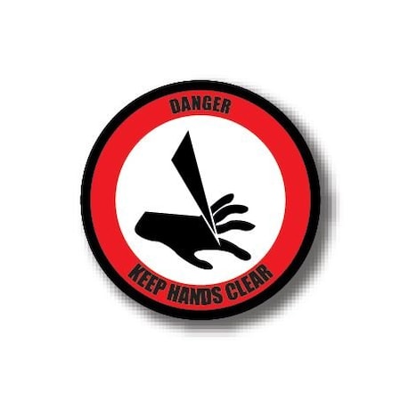 Ergomat 17in CIRCLE SIGNS - Danger Keep Hands Clear DSV-SIGN 289 #1962 -UEN